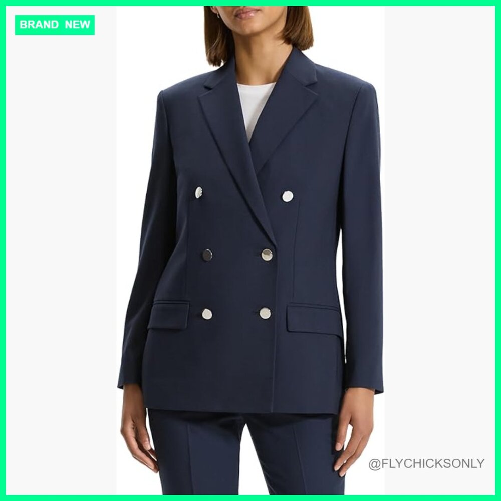 Recycled Polyester Wool Boxy Double Breasted Blaz… - image 1